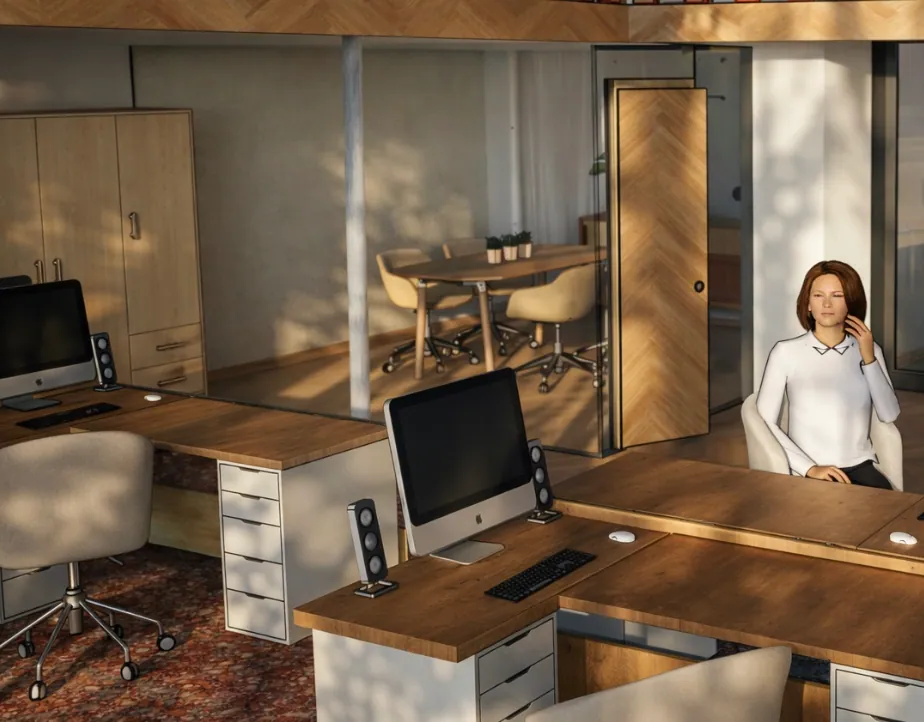 Coworking open-space — vue du projet